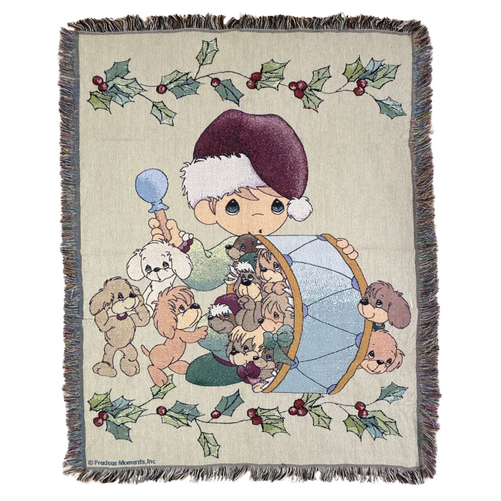 vintageラグ ブランケット マルチカバー タペストリー プレシャスモーメンツ Rug Blanket Precious Moments 2694