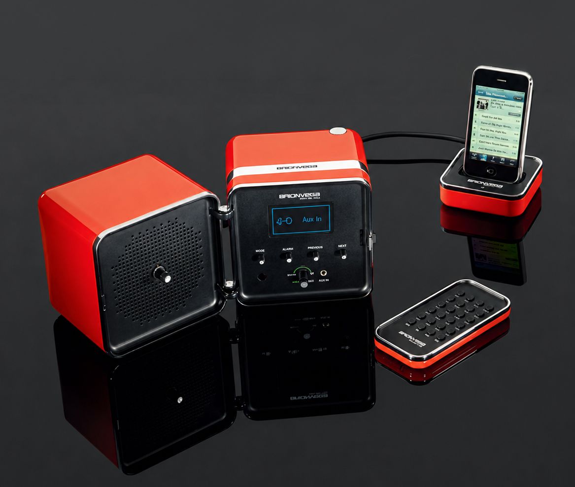 新品 ブリオンベガ BRIONVEGA キューブラジオ TS525ASJ 日本限定モデル サンオレンジ Radio Cubo.it ポータブルラジオスピーカー Wi-Fi レトロラジオ TS525 radio.cubo インターネットラジオ