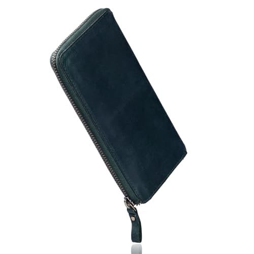 [JAPAN FACTORY] 長財布 財布 メンズ 本革 TIDY2.0 軽い 小さい レザー カード15枚収納 キーポケット グリーン (Dark-green)pms 040ba99f