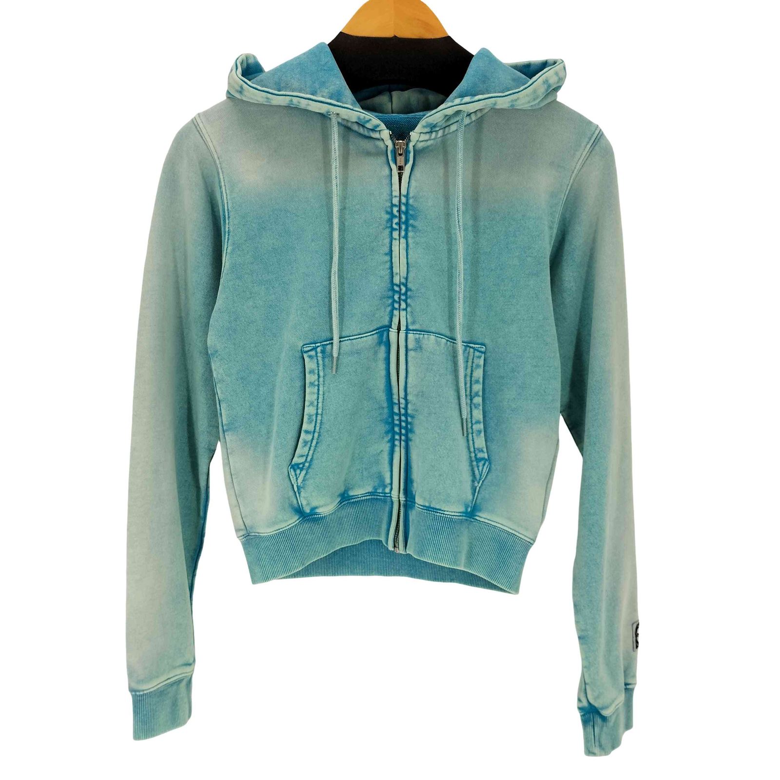 エックスガール X-girl FACE LABEL WASHED COMPACT ZIP UP SWEAT HOODIE レディース JPN：M