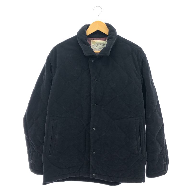 【中古】SEVESKIG　ワッペンナイロンジャケット L ブラック JK-SV-KA-1005 ｾｳﾞｼｸﾞ[66]