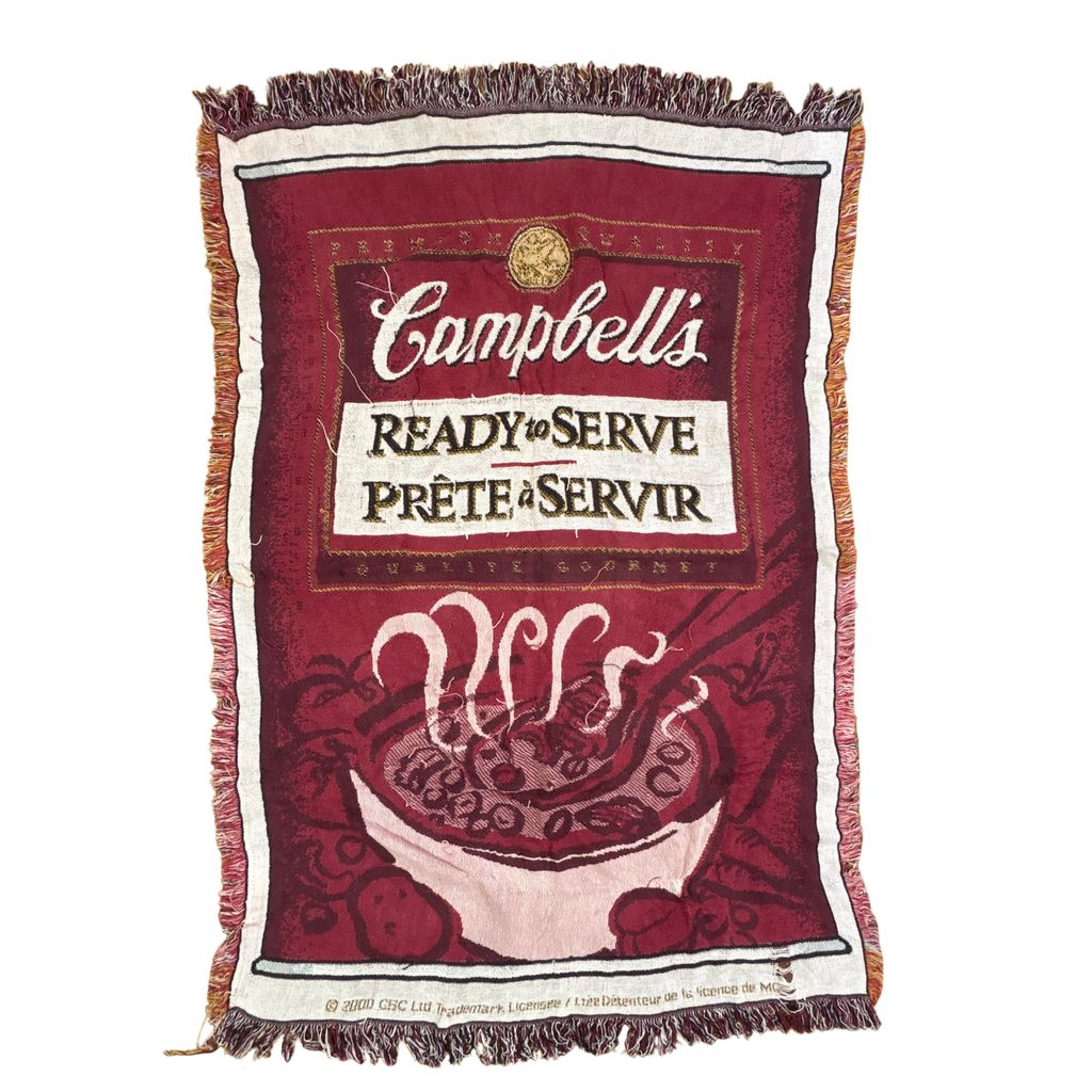 vintageラグ ブランケット マルチカバー タペストリー キャンベル スープ Rug Blanket Campbell's Soup 2699