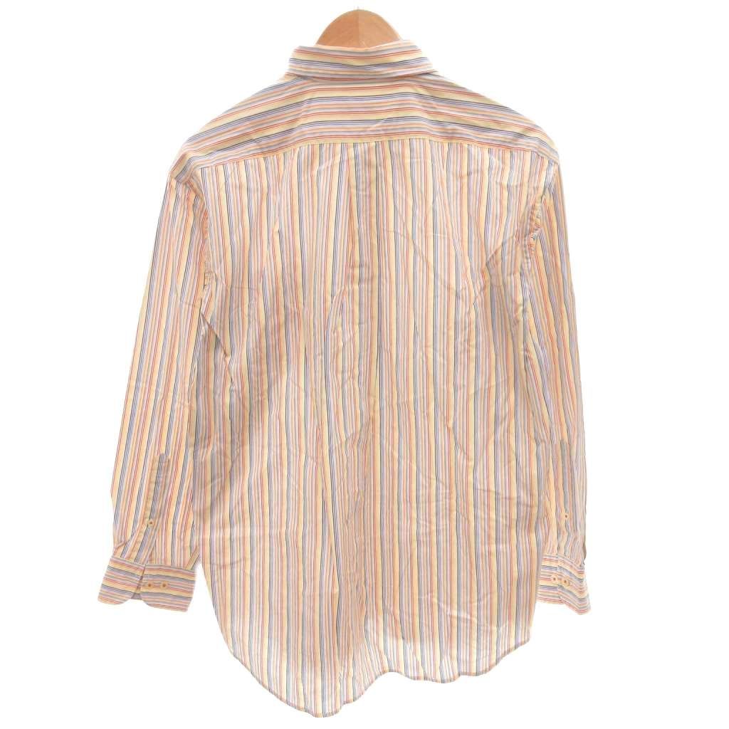 バラクータ BARACUTA シャツ L マルチカラー ストライプ柄 長袖 ロゴ