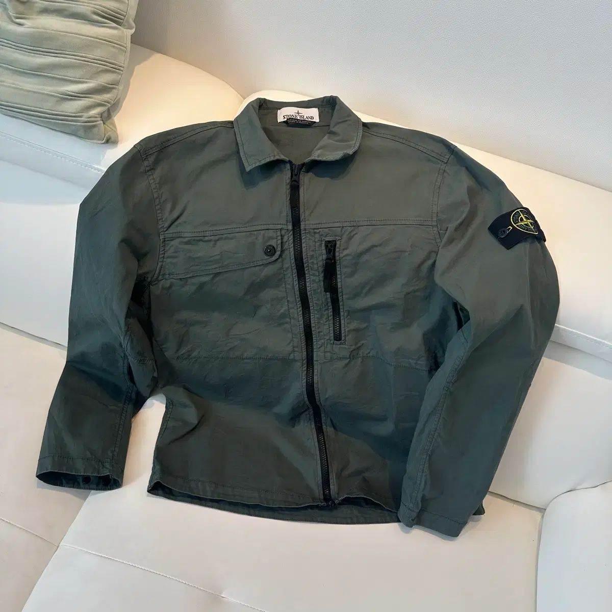 24SS試着のみ M STONE ISLAND ストーンアイランド スーピマコットン ストレッチ-TC オーバーサイズシャツ