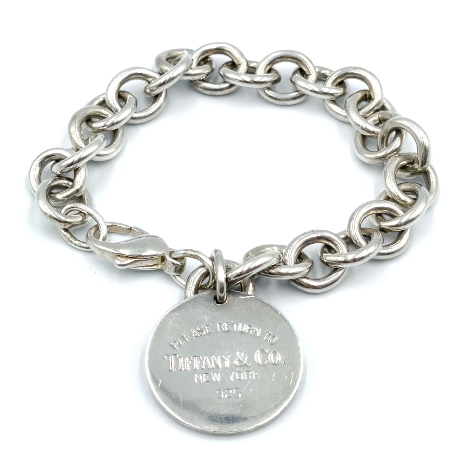 【新着】TIFFANY & Co. リターン トゥ ラウンドタグ SV925 シルバー ブレスレット