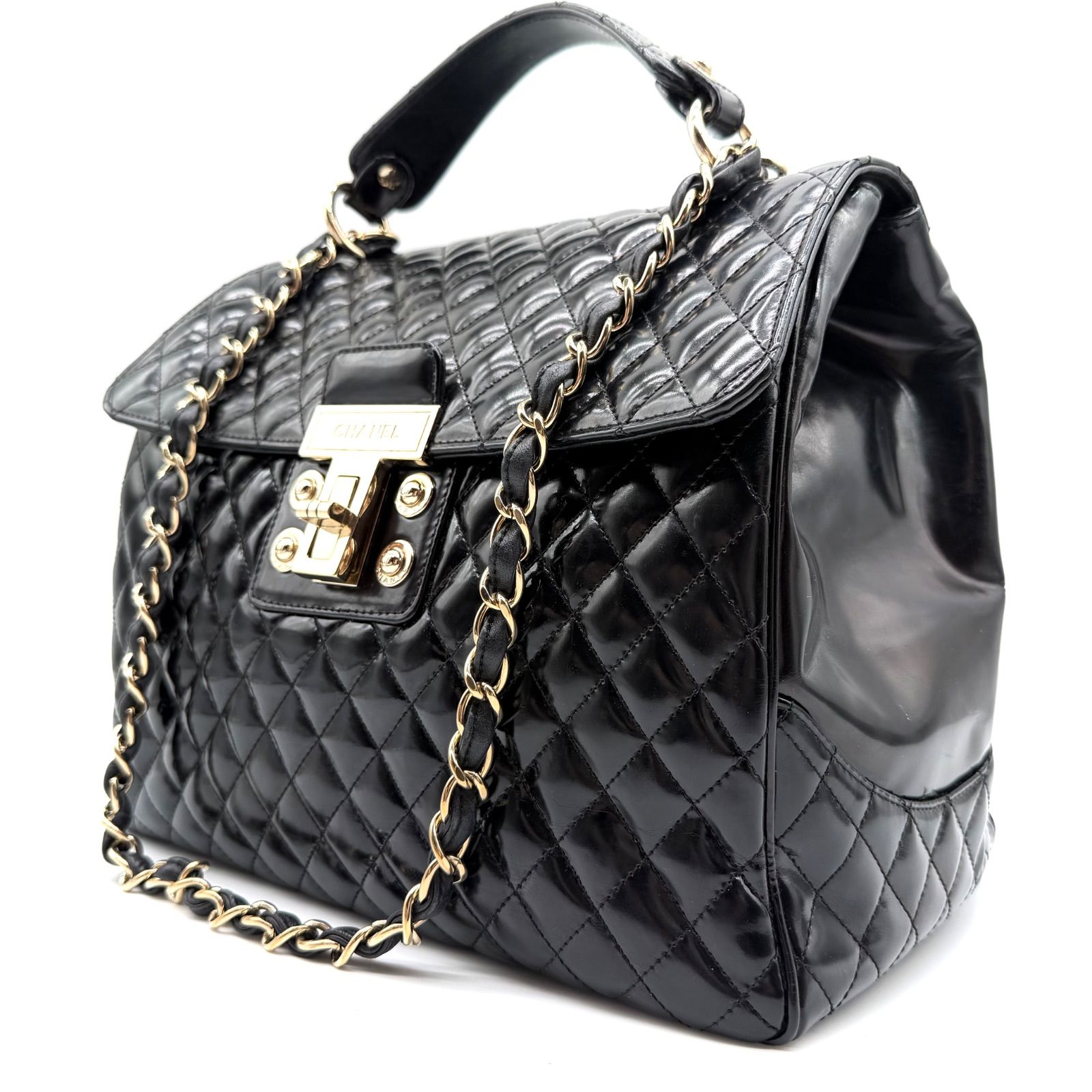 希少品✨】CHANEL シャネル 2.55 パテント 2way ショルダーバッグ 