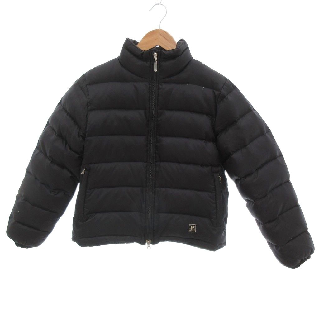 クレージュ courreges ダウンジャケット 上着 9 黒 ブラック スタンド 
