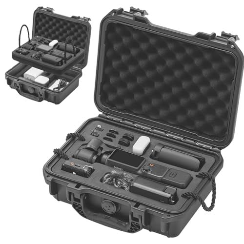☆新品☆DJI Osmo Pocket 4 Creator Combo 用 収納ケース 防水 バッグ 全面保護 耐衝撃,ショルダーストラップ付き 全面保護 耐衝撃 防塵