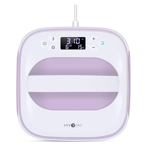 HTVRONT 熱転写プレス機 本体 110v250x250mm、アイロンプリントシート昇華型プリンター 熱転写プレスマシン、抱き枕 鞄 帽子 Tシャツ等様々なものに転写可能 (ライトパープル)kk