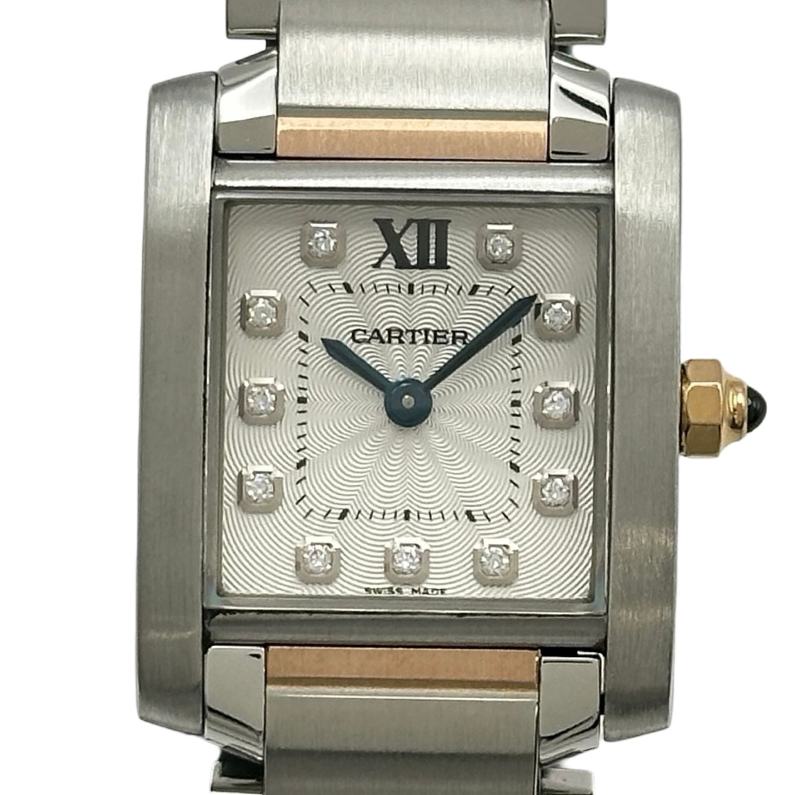 カルティエ Cartier タンクフランセーズ SM WE110004 シルバー K18/ステンレススチール クオーツ レディース 腕時計