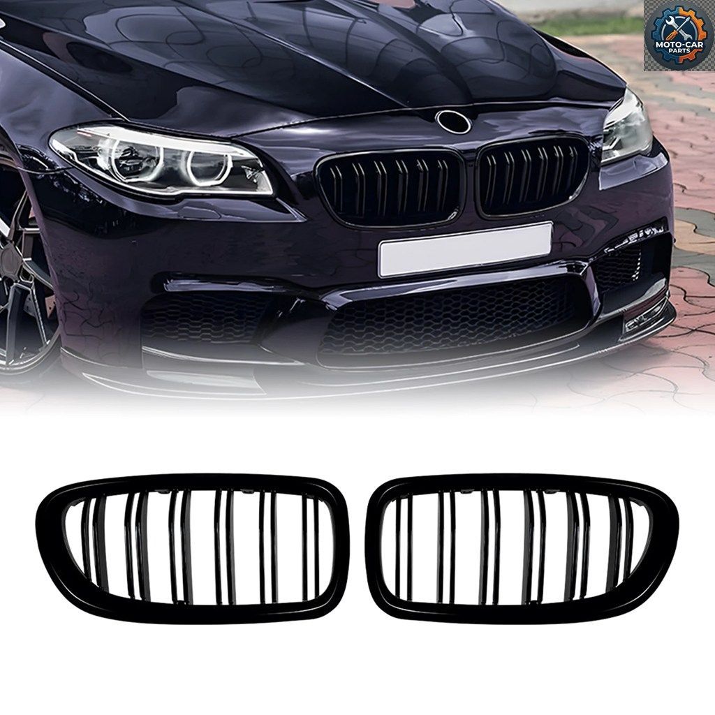 グリッドフロントキドニーグリルレーシンググリルアッパーバンパーフードメッシュ2011-2017 BMW 5シリーズ F10 F11 520I 525I 528I 530I 53