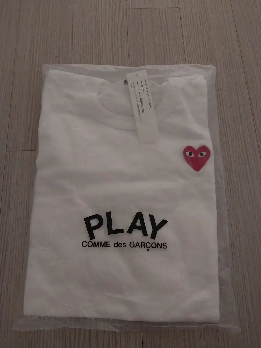 コム・デ・ギャルソン PLAY 白 半袖Tシャツ 新品