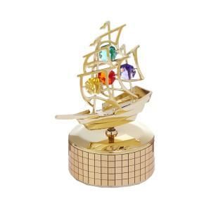 【新品・3営業日で発送】仁王インターナショナル クリスタルオーナメント 帆船 オルゴール (446-01730)