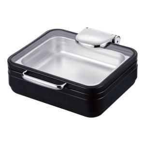 【新品・3営業日で発送】三宝産業 フラットガラスカバー角チェーフィングFP無 1／2 ブラック【NKV8001】