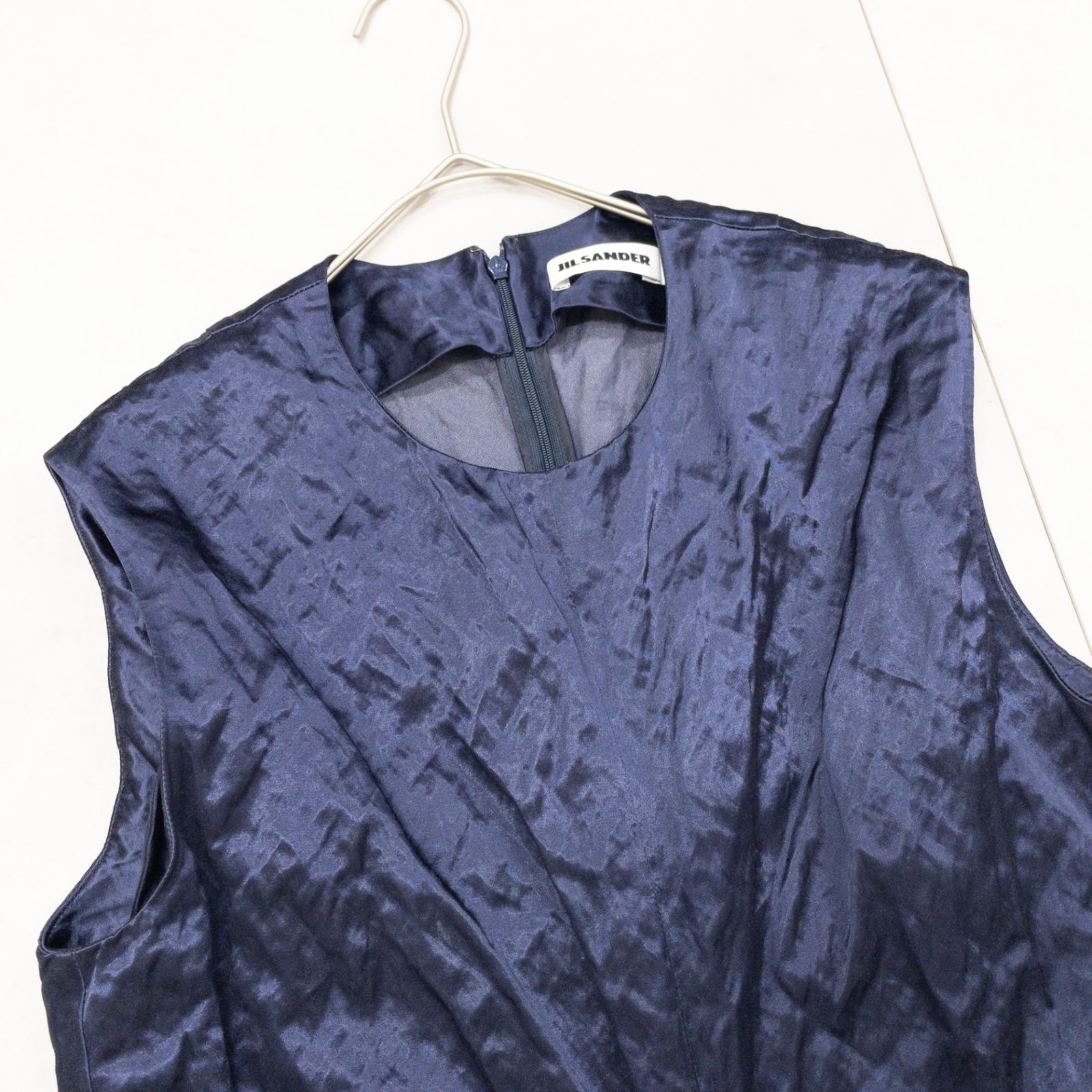 JIL SANDER ジルサンダー ワンピース ノースリーブ レーヨン コットン