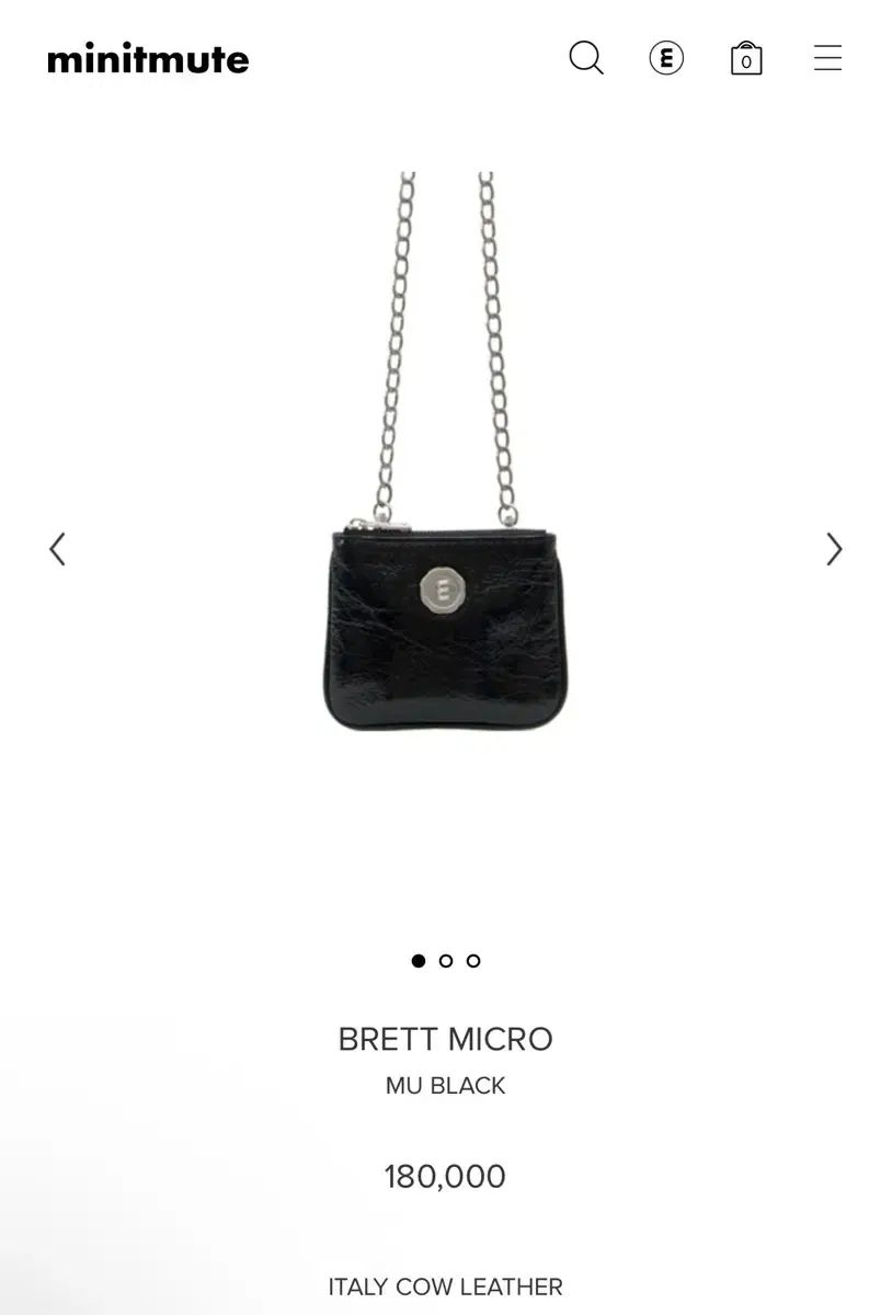 MINITMUTE BRETT MICRO ミニ ブラック チェーンバッグ