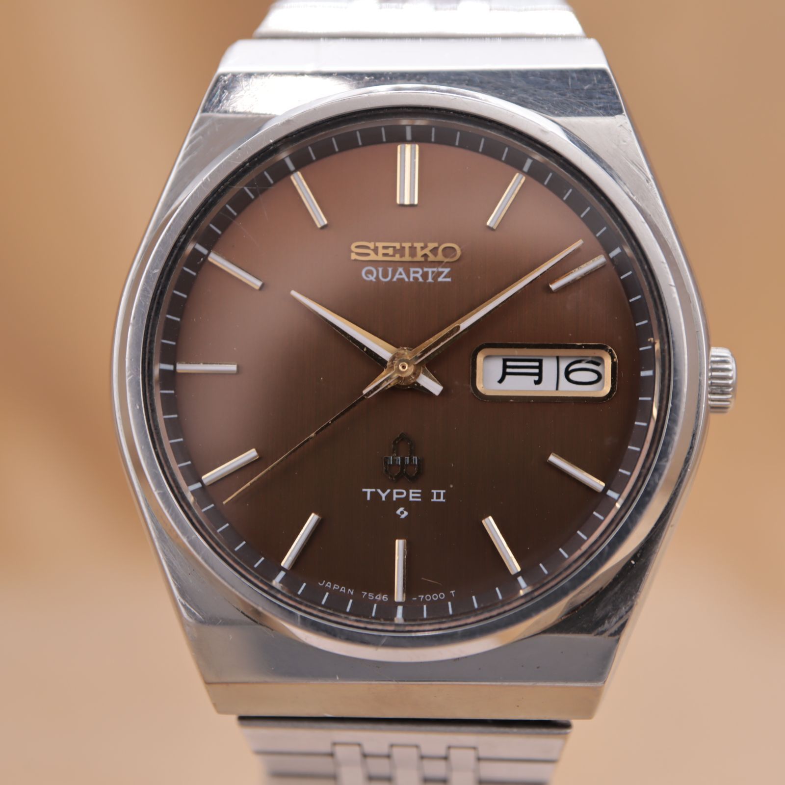 セイコー タイプⅡ 7546-700A SEIKO TYPEⅡ ブラウン シルバー メタル