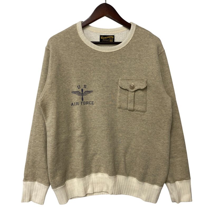 【中古品】 The REAL McCOY'S ザリアルマッコイズ U.S AIR FORCE MILITARY POCKET SWEATSHIRT ミリタリー ポケット スウェットシャツ 【145-260527-as-34-izu】