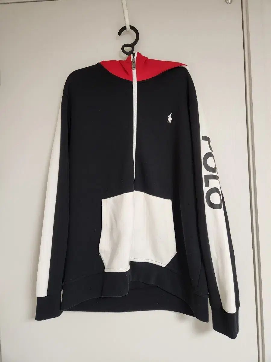 ポロ サイド ロゴ MULTI COLOR フーディー ジップアップ サイズ XL