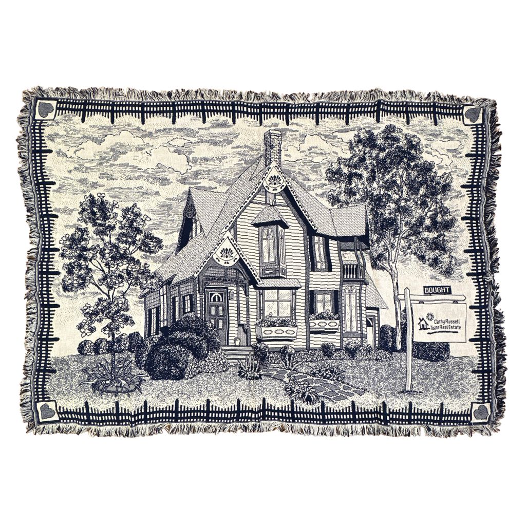 vintageラグ ブランケット マルチカバー タペストリー ヴィクトリアンハウス USA製 Rug Blanket Victorian House 2751