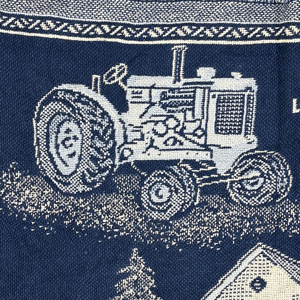 vintageラグ ブランケット マルチカバー タペストリー オールドタウン