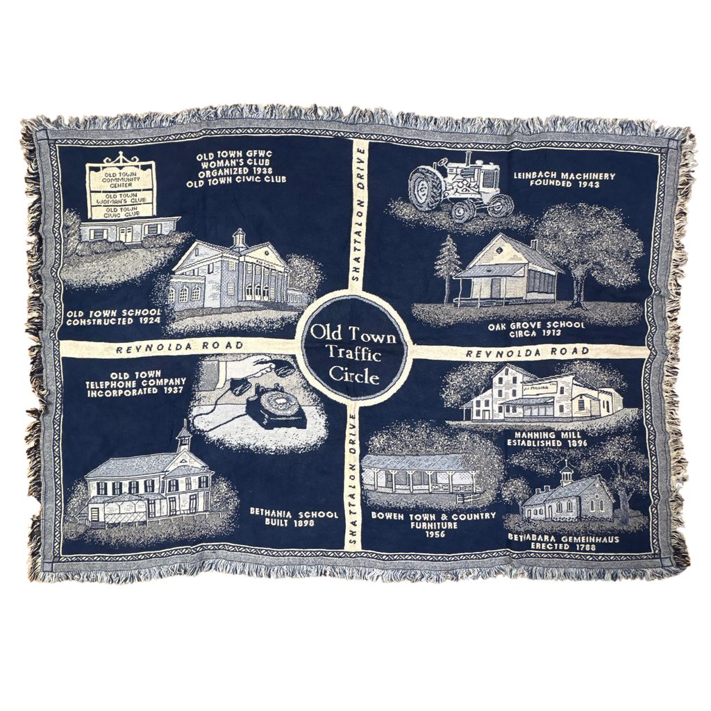 vintageラグ ブランケット マルチカバー タペストリー オールドタウン 名所 建物 Rug Blanket Landmark 2759