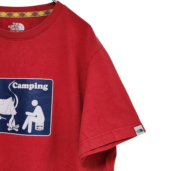 ノースフェイス THE NORTH FACE Tシャツ 半袖Tシャツ メンズ L 赤