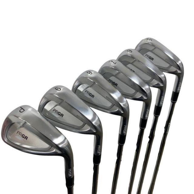 【中古】 プロギア PRGR 02 6S アイアンセット IR 純正特注シャフト (フレックスS) メンズ 男性用 右利き 右用 Cランク ゴルフクラブ