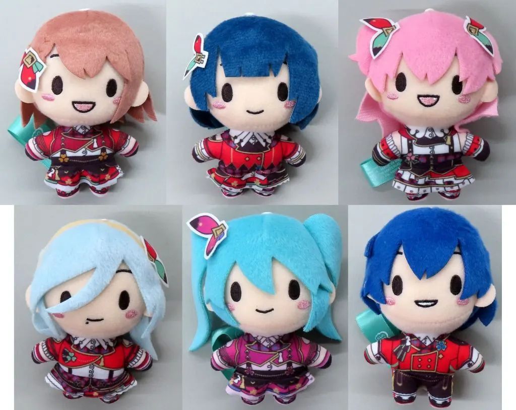 【中古】ぬいぐるみマスコット・ぬいぐるみバッジ 全6種セット ふわぷち マスコット“MORE MORE JUMP!-MOREMOREMakingXmas”(EX) 「プロジェクトセカイ カラフルステージ! feat. 初音ミク」