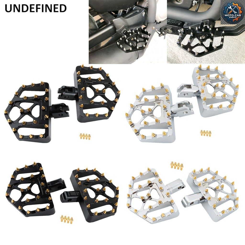 MX ワイド ファット フットペグ オートバイ フロント リア フロアボード フットレスト ハーレー ソフテイル ファットボーイ ブレイクアウト