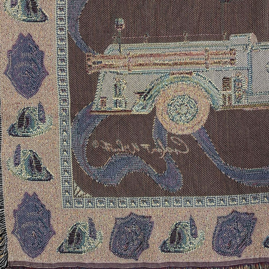 vintageラグ ブランケット マルチカバー タペストリー USA製 消防士