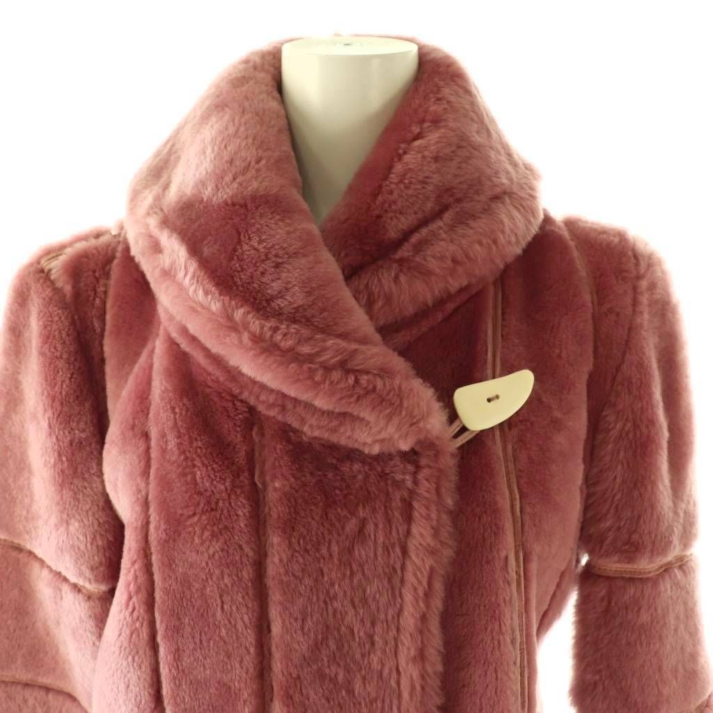 ブルマリン Blumarine リバーシブル ムートンコート ショートコート 