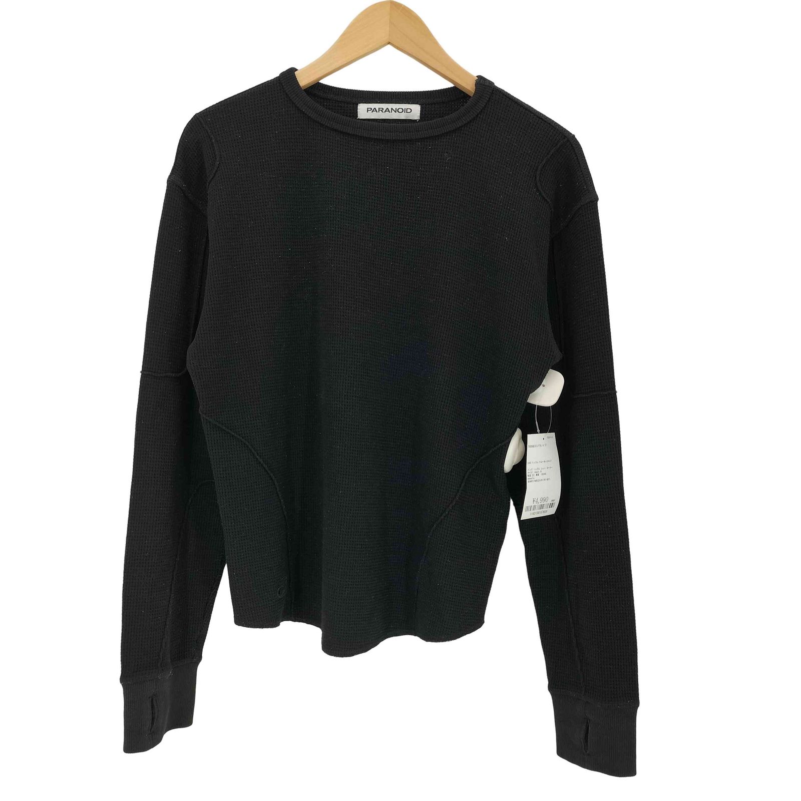 パラノイド PARANOID 24SS ワッフル クルーネックロンT メンズ import 