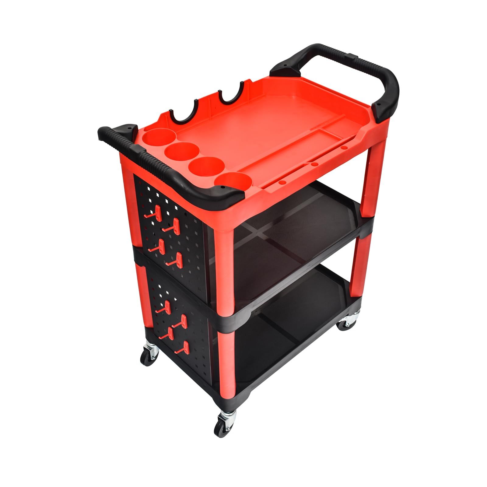 サンパーシー ツールワゴン 3段 自在キャスター ストッパー付き 工具 耐荷重120kg 多機能 ツールカート 台車 収納 ラックkk