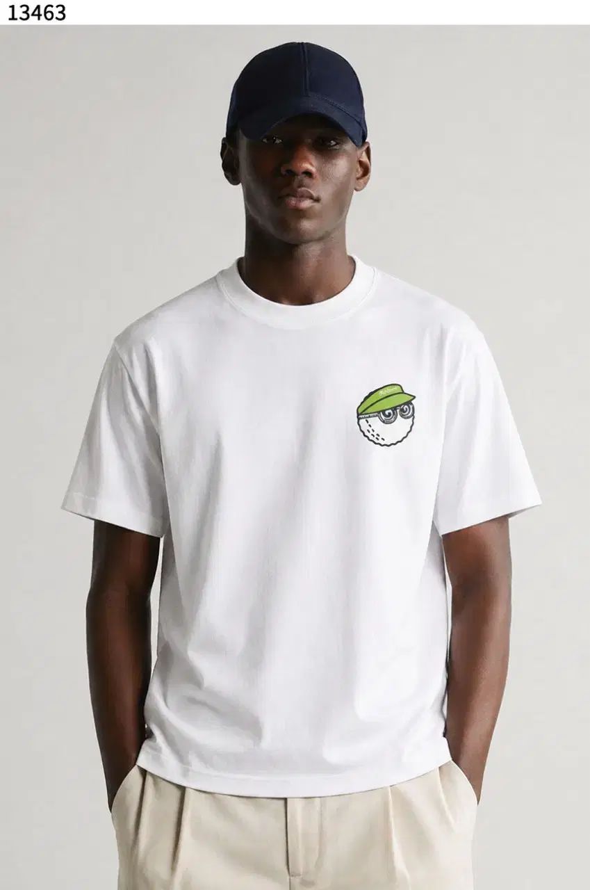 マルボンゴルフ グリーン キャップ グラフィック ショート スリーブ Tシャツ
