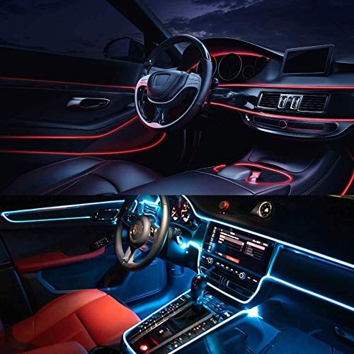 アンビエントライト 車 ledテープ 車内LEDライト ledテープライト: フットランプ インテリアライト シガーソケット RGB 8m 12V 高輝度 雰囲気ライト 無限調色 無段階調光 29種モード カット可能 車内装飾用ライト スマホアプリコ 国内発送