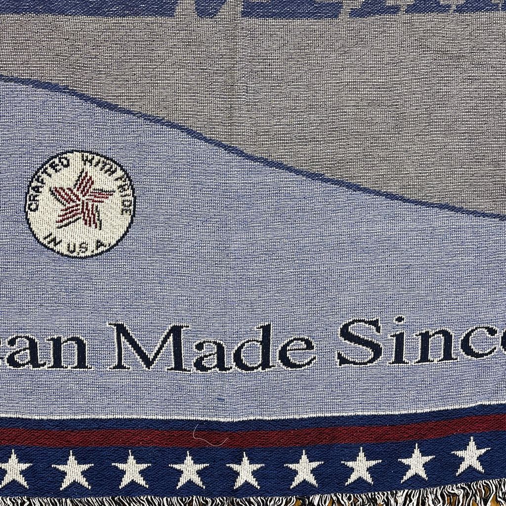 vintageラグ ブランケット マルチカバー タペストリー 80～90s USA製 ハムリックミルズ Blanket Hamrick Mills 2786