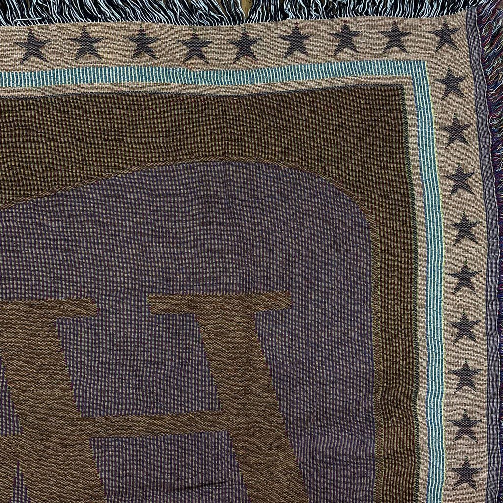 vintageラグ ブランケット マルチカバー タペストリー 80～90s USA製 ハムリックミルズ Blanket Hamrick Mills 2786