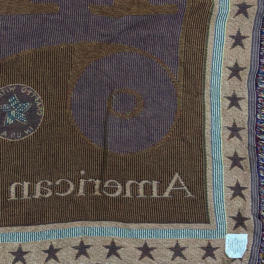 vintageラグ ブランケット マルチカバー タペストリー 80～90s USA製 ハムリックミルズ Blanket Hamrick Mills 2786