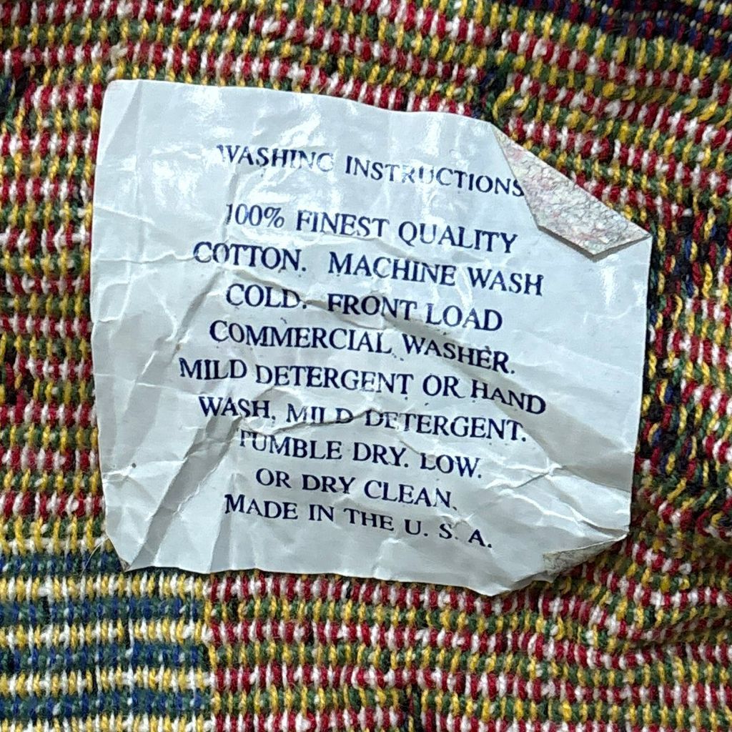 vintageラグ ブランケット マルチカバー タペストリー 80～90s USA製 ハムリックミルズ Blanket Hamrick Mills 2786