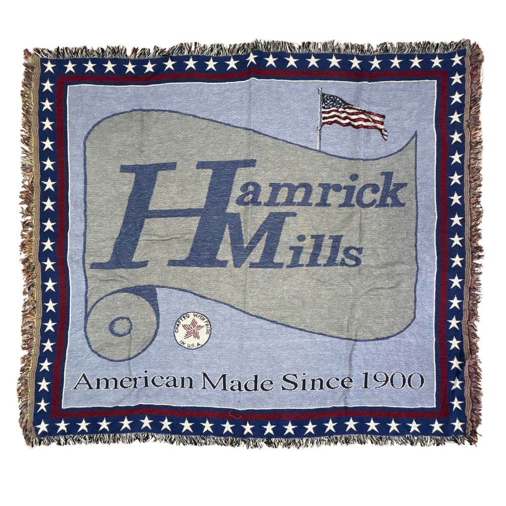 vintageラグ ブランケット マルチカバー タペストリー 80～90s USA製 ハムリックミルズ Blanket Hamrick Mills 2786