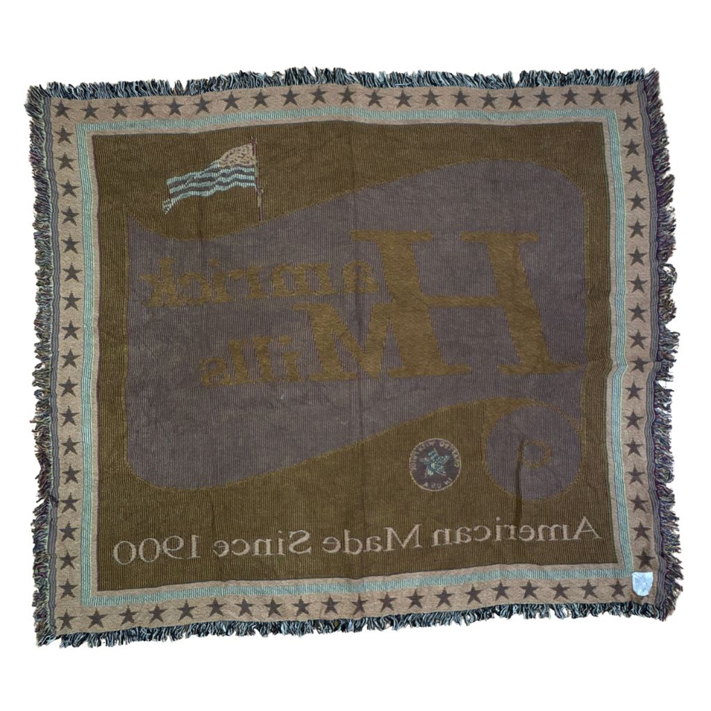 vintageラグ ブランケット マルチカバー タペストリー 80～90s USA製 ハムリックミルズ Blanket Hamrick Mills 2786