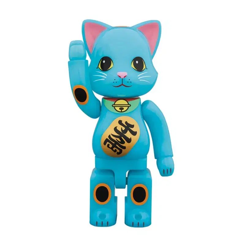 BE@RBRICK(ベアブリック) ニャブリック 招き猫 400% デニム 夜光 未 