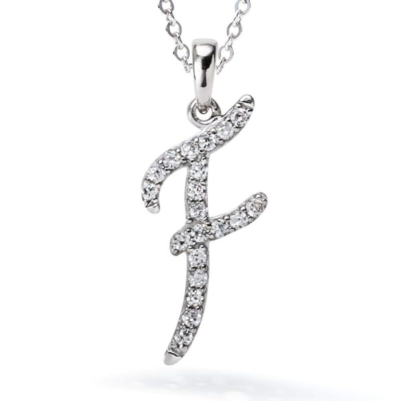 [Gift from New York] イニシャル ネックレス F アルファベット レディース プラチナ 加工 シルバー925 金属アレルギー対応 女性 プレゼント