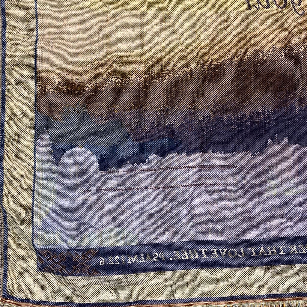vintageラグ カーペット USA製 聖書 詩篇23篇 メッセージ 1509 vintage