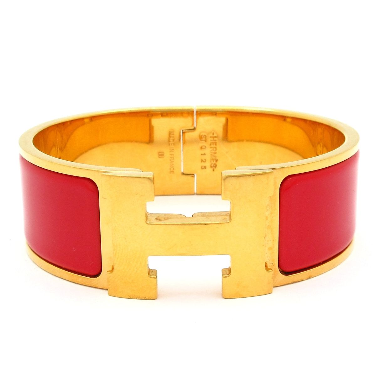HERMES(エルメス) バングル クリック・クラックH ゴールド×レッド