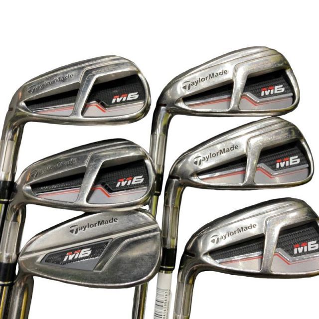 【中古】 テーラーメイド M6 6S レフティ アイアンセット IR RE-AX 85 STEEL (フレックスS) メンズ 男性用 左利き レフティ 左用 Dランク ゴルフクラブ