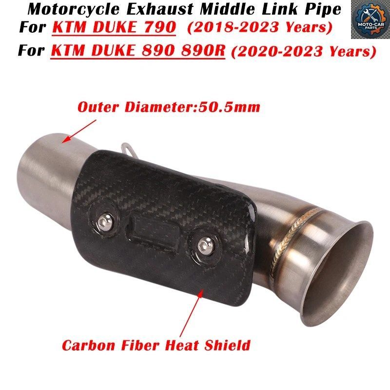 KTM DUKE 790 890 890R 2018 - 2022 2023 モーターサイクル エキゾースト エスケープ モディファイド 51mm マフラー ミドルリンクパイプ ヒ