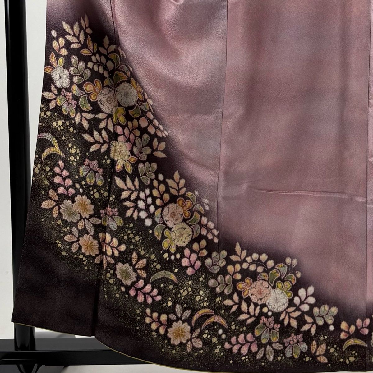 美品】 訪問着 身丈160cm 裄丈63cm S 袷 翠山工房 落款 辻が花 桐 銀 