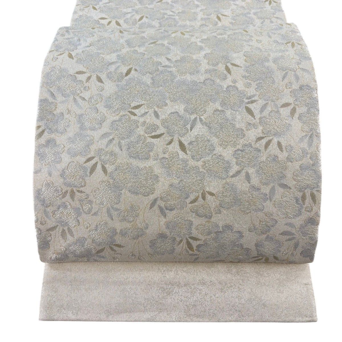 【美品】 袋名古屋帯 秀品 桜 金糸 クリーム 正絹 【中古】